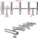 YaeMarine 5 Tube Stainless Rocket Launcher Rod Holders Adjustable Can Be Rotated 360 Deg