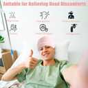 Chemotherapy Cold Caps, Ice Cap for Chemo, Chemotherapy Must Haves for Women, Chemo Care Package for Women, Ice Cap for Migraines, Gel Ice Pack for Head, Pink, Cold Compress