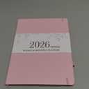 2026 Planner Weekly and Monthly, 8.5" x 11" Academic Planner with Tabs from Jan 2026 - Dec 2026, A4 Large Hardcover Agenda Calendar with Date for School & Office Schedule, Pink
