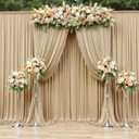 20ftx10ft Champagne Backdrop Curtains for Party Background, Wrinkle Free Photo Curtains Backdrop Drapes 4 Panels Back Drop Cloth for Wedding Birthday Photography Baby Shower Decor
