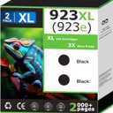 923e 923XL Black Ink Cartridges Replacement for HP 923e Black Ink Cartridges Combo Pack, Compatible with HP Printer OfficeJet Pro 8125e 8130e 9120e 9125e Ink, 923 Black (2 Pack), Updated with V19.8.1