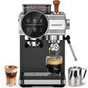 Spacekey Espresso Machine with Grinder, 20 Bar Coffee Machine with Milk Frother, Cold Brew, 30 Grind Settings, 60oz Removable Tank for Lattes, Cappuccinos, Americano