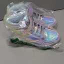 Light Up Shoes Men Women LED Shoes USB Charging Adult High Top LED Sneakers Glow in The Dark Footwear for Dancing Party Festivals (9 Women/7.5 Men, Dazzle Silver)