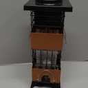 Squirrel Proof Bird Feeder, 3LBS Large Capacity Metal Hanging Bird Feeders for Outdoors, Weight-Activated Perches Wild Birdfeeder for Blue Jay, Cardinal (Brown)