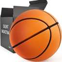 Silent Basketball Quiet Basketball High Density Soft Foam Low Noise Bouncing Ball for Quiet Dribbling Practice (size 7)