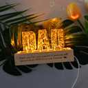 Britrio Gift for Dad Led Night Light for Fathers Day from Son Daughter Letter Light Best Dad Ever Husband Grandpa Step Father Birthday Gift Home Bedroom Decor