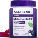 Natrol Melatonin Max 10mg, Blueberry, 100% Drug Free, Vegetarian Friendly, Non-GMO, 80 Gummies (Pack of 1)