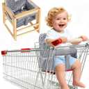 Shopping Cart Cover for Baby Girl and Boy, High Chair Cover for Restaurant, Padded Grocery Cart Seat Cover & Swing Insert for Infant & Toddler, Durable Machine Washable (Dark Grey)