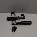 Aramox Motorcycle Foot Pegs Clamp, Metal and Rubber, Fit for, 1in Engine Crash Bar Guard, Foldable Design (Black)