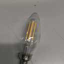 12 Pack E12 Dimmable 60W Equivalent LED Chandelier Light Bulbs, 4.5W Clear 2700K Soft Warm White 500LM B11 Vintage Filament Candle Light