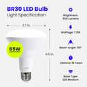 Feit Electric BR30 LED Light Bulb, 65W Equivalent, Dimmable, 650 Lumens, E26 Standard Base, 2700K Soft White, 90 CRI, Recessed Can Light Bulbs, 12-Year Lifetime, BR30DM927CA10K/MP/12, 12 Pack