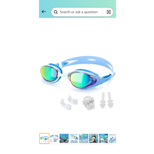 Nearsighted Swim Goggles, Shortsighted Optical Swimming Goggles No Leaking Anti Fog UV Protection for Adult Men Women -10.00
