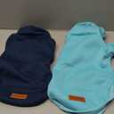 2 Pack Dog Hoodie Warm Hood Dog Sweater Cold Weather Small Dogs Sweatshirt Comfort Pet Clothes for Small Medium Dogs with Pockets Cats Chihuahua Clothes for Male Female Girl Boy Sporty Daily Wear (M (Back: 11.4",Chest: 16.9"), Navy+Blue)