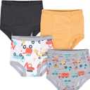 Gerber Baby Boys' Infant Toddler 4 Pack Potty Training Pants Underwear (3T, Vehicles Yellow and Black)