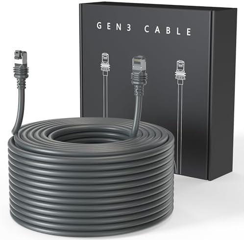 LUCMO Starlink Gen 3 Cable 30FT/ 9.5M Short Cable, Replacement Extension Starlink Ethernet Cable Waterproof, Grey