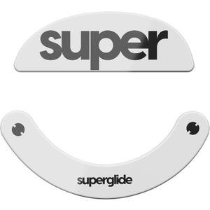 Superglide2 - New Controllable Speed Textured Surface Smoothest Mouse Feet/Skates Made with Ultra Strong Glass Smooth and Durable Sole for Xlite v2 & v3 & v3 ES Wireless Gaming Mouse (Type-C, White)