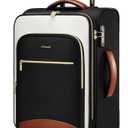 LOVEVOOK Carry On Luggage,24 Inch Carry-on Suitcase for Women,Softside Suitcases with Wheels,Rolling Checked Luggage with TSA Lock,Lightweight Travel