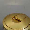 Tanlade 2 Pcs Plastic Drink Dispenser with Stand Beverage Dispenser with Sturdy Metal Base Juice Jar for Parties Lemonade Jar Spigot for Weddings Countertop Water, Each 1 Gallon (Gold)