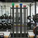 Weighted Bar Rack, Vertical Barbell Holder for Organize Weighted Barbells