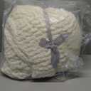 Battilo Cream Chunky Knit Throw Blanket, Soft and Thick White Chenille Throw Blanket, 50"x60" Handmade Cable Knit Crochet Blanket, Knot Knitted Throw Blankets for Couch Home Decor, Cream