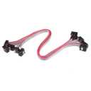 uxcell 5pcs,IDC 6 Pins Connector Flat Ribbon Cable Female Connector Length 30cm 2.54mm Pitch