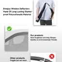 in-Channel Window Rain Guards Fit for Jeep Grand Cherokee 2011 2012 2013 2014 2015 2016 2017 2018 2019 2020, Visors Vent Visors Window Deflector Vent Shades Car Accessories -4 pcs