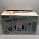 Nostalgia Retro 1000W Microwave Oven 1.1 Cu Ft Capacity  Child Safety Lock, 8 Auto-Cook Settings  Countertop Kitchen Appliance  Aqua