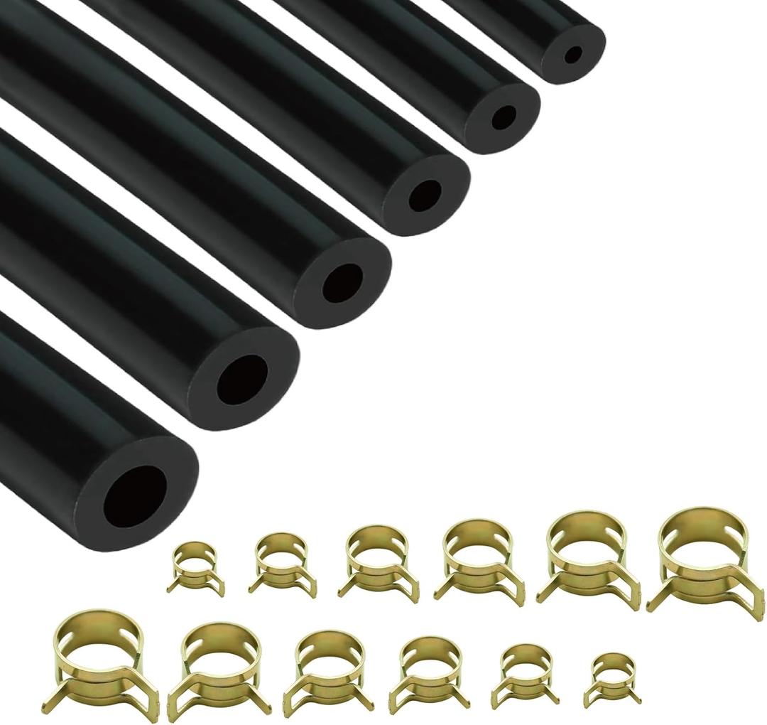 Silicone Vacuum Hose Automotive, size 1/8" 5/32" 3/16" 1/4" 5/16" 3/8", Silicone Vacuum Tubing Hose Kit - 5Feet