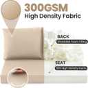 Outdoor Loveseat Cushion Set, 46" x 26" Loveseat Cushions for Outdoor Furniture, Waterproof & Fade-Resistant Patio Furniture Cushions, Deep Seat Cushion for Bench, Swing and Couch, Beige