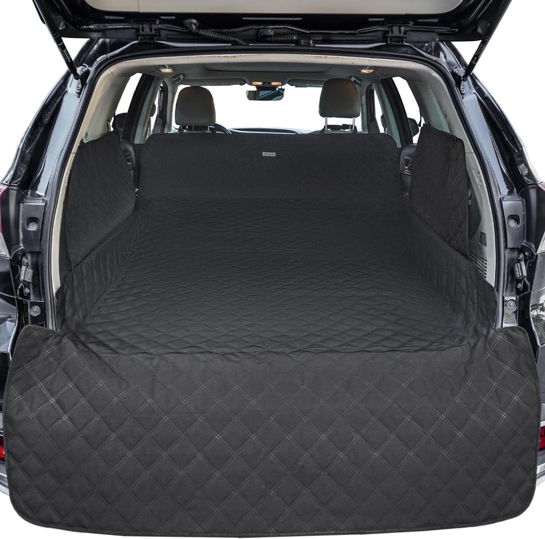 ALLANSING Extra Long Dog Cargo Liner for Full-Size SUV & Minivan - Heavy-Duty 900D Oxford Waterproof Pet Cargo Protector with Flaps Protection & TPU Suction Cups, Ideal for Large Dog Travel