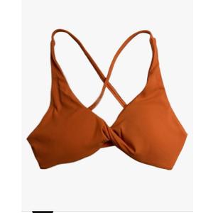 Front Twist Padded Cross Strap Sports Bra Sexy Back Fitness Sleeveless Short Top Yoga Sports Bra,S