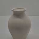 LUKA Ceramic Rustic Farmhouse Vase, 9.2 inch Whitewashed Terracotta Vase, Pottery Decorative Vases,Clay Decorative Vases for Home Decor, Table, Living Room, Shelf, Mantel Decoration(Off-White)
