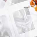 NICETOWN Sheer Canopy Bed Curtains Panels 216 - Home Decoration Sheer Voile Scarf Valance for Wedding (1 Panel, W60 x L216, White)