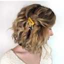 Kitsch Stackable Acrylic Snap Hair Clip, Snap Hair Barrettes for Thick & Thin Hair, Hair Accessories for Women & Girls, Cute Barrettes, 3pcs (Citrine)