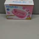 Swimbobo Inflatable Baby Bath Tub Portable Foldable Travel Mini Swimming Pool Helps Infants to Toddler Tub (Pink)