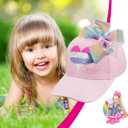 Nickelodeon Girls Baseball Cap, JoJo Siwa Adjustable Kids Hat For Ages 4-7 (Pink)