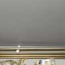 Warm Gold Double Curtain Rods 72 to 144 Inch, Double Decorative Curtain Rods with End Cap Finials, Double Curtain Rods for Window, 1-Inch Front and 5/8 Inch Back Double Window Drapery Rod