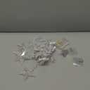 46 Stars Christmas Window Lights, IP65 Waterproof 74 LEDs Twinkle Star Curtain Lights with 8 Modes Timer, Warm White Battery Operated Hanging Christmas Star Decoration for Indoor Outdoor Xmas Bedroom