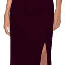 WOOSEA Women Sleeveless High Neck Sexy Split Evening Cocktail Party Maxi Long Formal Dress Burgundy