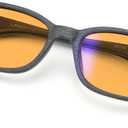 UrbanLens Blue Light Blocking Reading Glasses - For Better Sleep, Reduce Eye Strain for Women + Men, With Wooden Finishes (Black, 1.0, x)