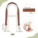 PH PandaHall 25.7 Inch Leather Bag Strap, 1 Inch Wide Purse Strap Genuine Leather Puse Handle Camel Bag Handles Replacement with Golden Buckles for Women DIY Handbag Underarm Bags Shoulder Bags