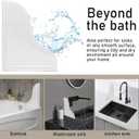 Spidfee Shower Splash Guard Kit, Large Splash Guards for Bathtub Waterproof Self-Adhesive Shower Corner Guards to Keep Water in Shower or Bath, Pack of 2 (9.1 x 7.1 inches)
