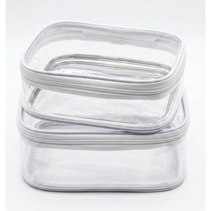 4 Pack  Clear Zipper Case for Storage- Professional-Grade Clear Zipper Pencil Case,Toy Storage Bins, Toiletry Pouch, Travel Organizer, Cosmetic ,  Size 7 x 9.5 Inches