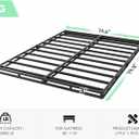 QEROMY 3 Inch Low Profile Box Spring, Sturdy Metal Frame Mattress Foundation, Easy Assembly, Quiet & Noise-Free, King Size