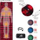 2x Heated Sleeping Bag pad, Operated by 5V/2A USB Power Supply (Battery NOT Included). Black & Red Flannel.