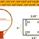 THUNDERBAY Reinforced Heavy Duty Breakaway Wall Mounted Basketball Rim,18 inch Basketball Rim Goal Replacement for Indoor Outdoor Walls