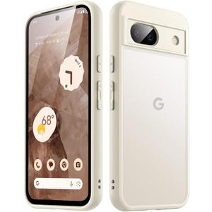 JETech Matte Case for Google Pixel 8a 6.1-Inch 2024, Frosted Translucent Back Protective Slim Phone Cover, Anti-Fingerprints (Beige)