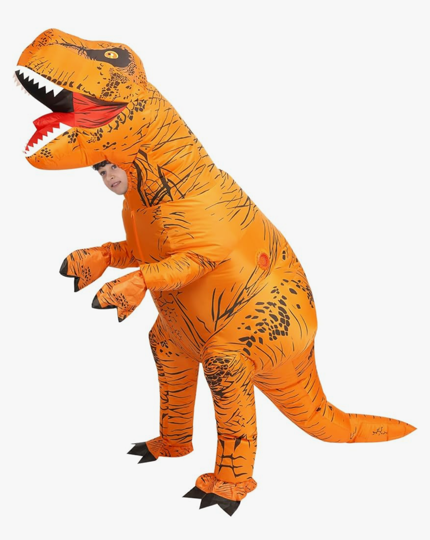 Inflatable Dinosaur Costume Adult&Kid, Blow Up Inflatable Trex Costume for Halloween Themed Party Cosplay