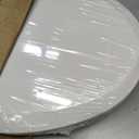 Durable Elongated Toilet Seat with Slow Soft Close - Easy to Install and Clean, Never Loosens - White, Fits Most Elongated Toilets