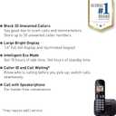 Panasonic Cordless Phone, 1.6" Backlit Display, Call Block, Speakerphone, 10 Hours Talk Time, 1 Handset - KX-TGC200B (Black)